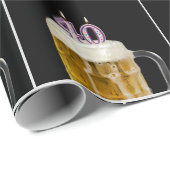 40. Geburtstagsbiere Tasse mit Kerzen Geschenkpapier (Rolleneckpunkt)