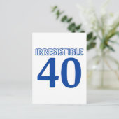 40 Geburtstagsdesign Postkarte (Stehend Vorderseite)