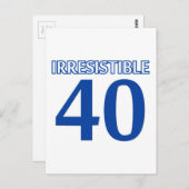 40 Geburtstagsdesign Postkarte (Vorne/Hinten)