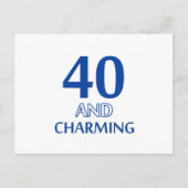 40 Geburtstagsdesign Postkarte (Vorderseite)