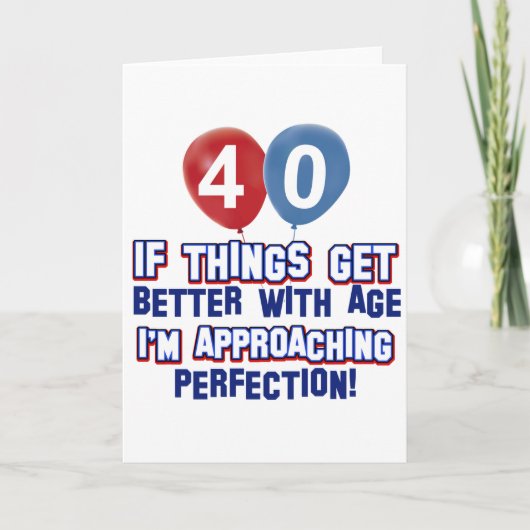 40. Geburtstagsdesigns Karte (Vorderseite)