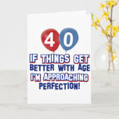 40. Geburtstagsdesigns Karte (Gelbe Blume)