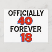 40. Geburtstagsdesigns Postkarte (Vorderseite)