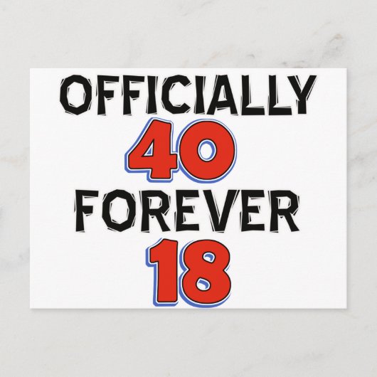 40. Geburtstagsdesigns Postkarte (Vorderseite)