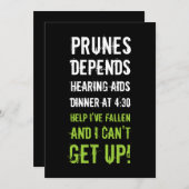 40. Geburtstagseinladung - alte Leute Einladung (Vorne/Hinten)