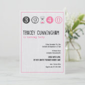 40. Geburtstagseinladung - Anpassen Einladung (Stehend Vorderseite)