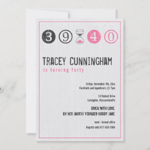40. Geburtstagseinladung - Anpassen Einladung