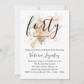 40. Geburtstagseinladung für Frauen Einladung (Vorderseite)