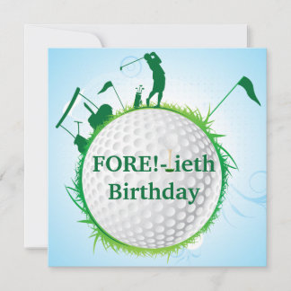 40. Geburtstagseinladung für Frauen zum Golfspiele Einladung