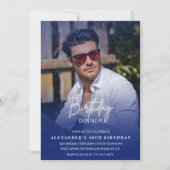 40. Geburtstagseinladung Geburtstagsessen Foto Män Einladung (Vorderseite)