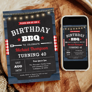 40. Geburtstagseinladung - Party Grill Einladung