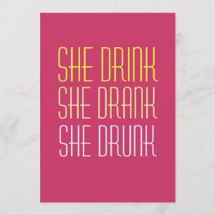 40. Geburtstagseinladung - Trink getrunken Betrunk Einladung