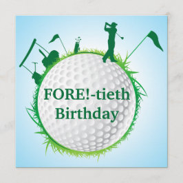 40. Geburtstagseinladung zum Golfspielen von Männe Einladung