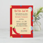 40. Geburtstagseinladungen Einladung (Stehend Vorderseite)