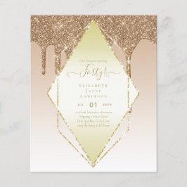 40. Geburtstagseinladungen IHR Girly Glamour Glitz Flyer