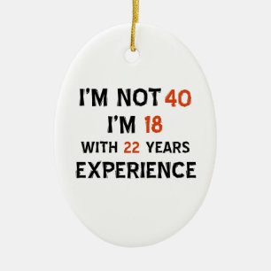 40. Geburtstagsentwürfe Keramikornament