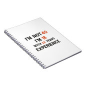 40. Geburtstagsentwürfe Notizblock (Rechte Seite)