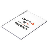 40. Geburtstagsentwürfe Notizblock (Linke Seite)