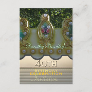 40. Geburtstagsfeier Carousel Custom Invite Einladung
