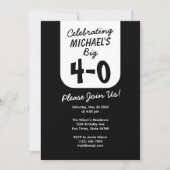 40. Geburtstagsfeier Einladung (Vorderseite)