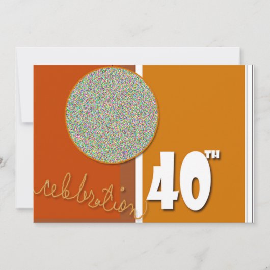 40. Geburtstagsfeier Einladung (Vorderseite)