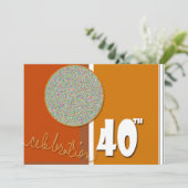 40. Geburtstagsfeier Einladung (Stehend Vorderseite)