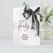 40 Geburtstagsfeier Einladung (Stehend Vorderseite)