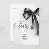 40 Geburtstagsfeier Einladung (Vorne/Hinten)