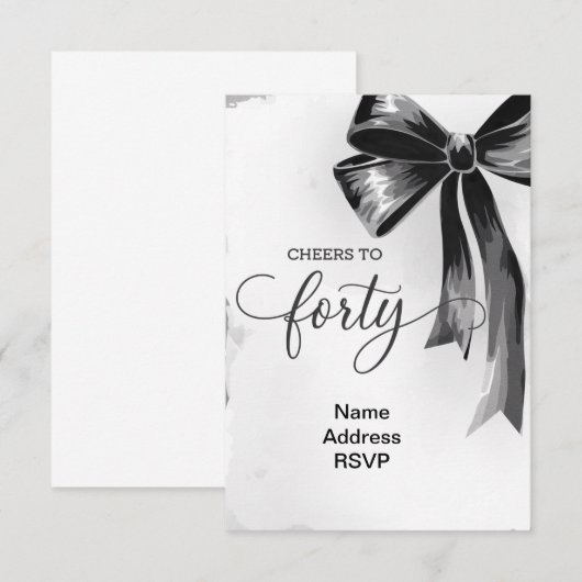 40 Geburtstagsfeier Einladung (Vorne/Hinten)