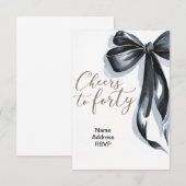 40 Geburtstagsfeier Einladung (Vorne/Hinten)