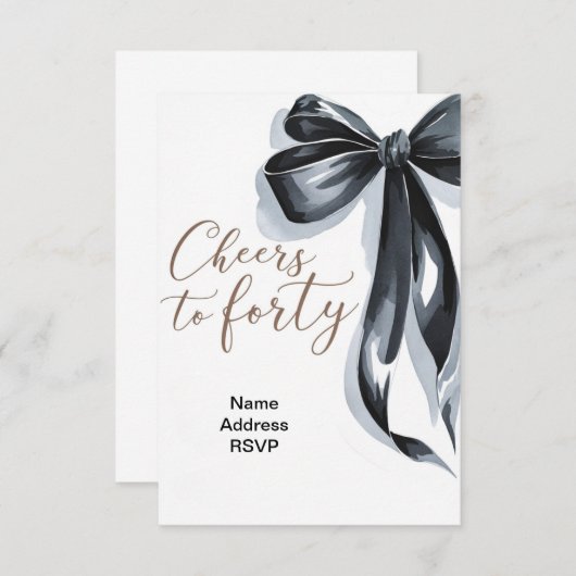 40 Geburtstagsfeier Einladung (Vorne/Hinten)