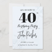 40. Geburtstagsfeier Einladung (Vorderseite)