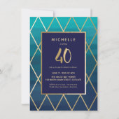 40. Geburtstagsfeier - Elegant Fortieth Einladung (Vorderseite)