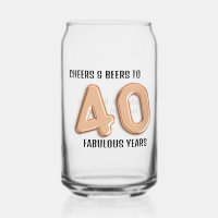 40. Geburtstagsfeier Faux 3D Gold Ballon Schrift