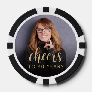 40. Geburtstagsfeier Foto Prost Pokerchips