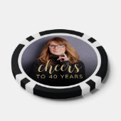 40. Geburtstagsfeier Foto Prost Pokerchips (Einzeln)