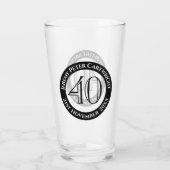 40. Geburtstagsfeier Glas (Rückseite)