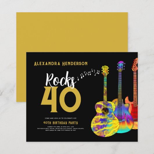 40. Geburtstagsfeier Guitar Rocks 40 (Vorne/Hinten)