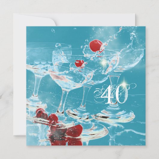 40. Geburtstagsfeier Party CUSTOMIZE Einladung (Vorderseite)