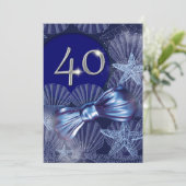 40. Geburtstagsfeier Party CUSTOMIZE Einladung (Stehend Vorderseite)