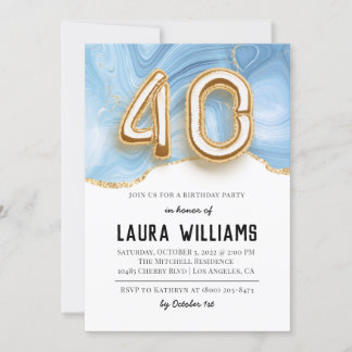 40. Geburtstagsfeier Party Einladung