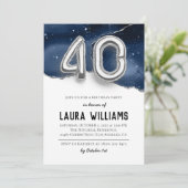 40. Geburtstagsfeier Party Einladung (Stehend Vorderseite)