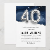 40. Geburtstagsfeier Party Einladung (Vorne/Hinten)