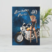 40. Geburtstagsfeier Party Einladung (Stehend Vorderseite)