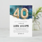 40. Geburtstagsfeier Party Einladung (Stehend Vorderseite)