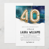 40. Geburtstagsfeier Party Einladung (Vorne/Hinten)
