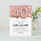 40. Geburtstagsfeier Party Einladung (Stehend Vorderseite)