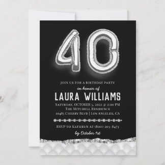 40. Geburtstagsfeier Party Einladung