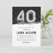 40. Geburtstagsfeier Party Einladung (Stehend Vorderseite)