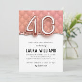 40. Geburtstagsfeier Party Einladung (Stehend Vorderseite)